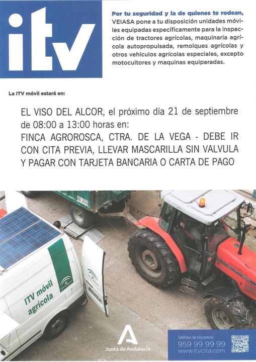 cartel ITV agrícola septiembre